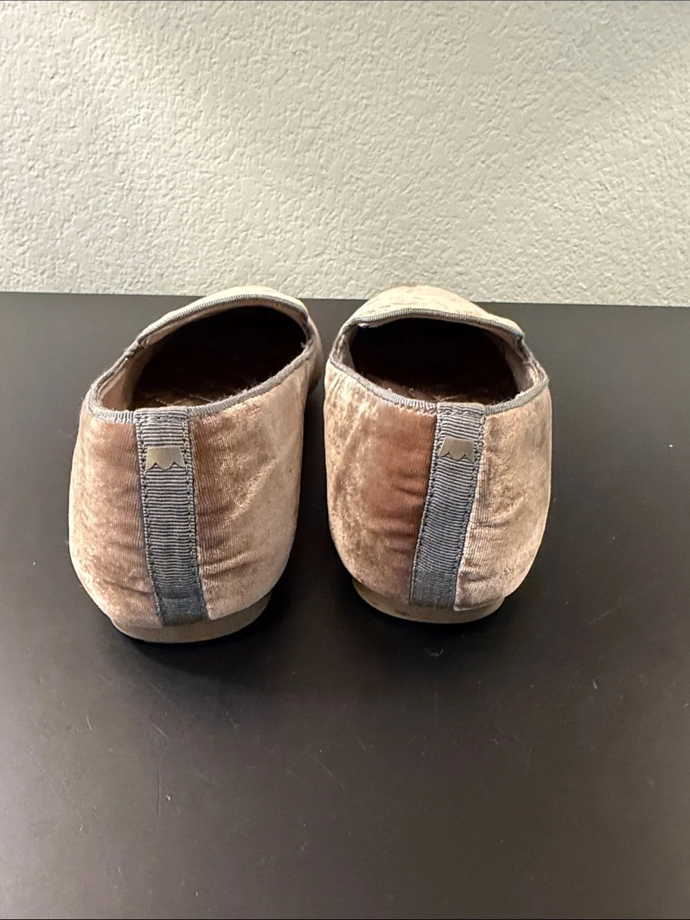 Birdies Women’s Velvet Slip-On Loafers in Taupe Brown